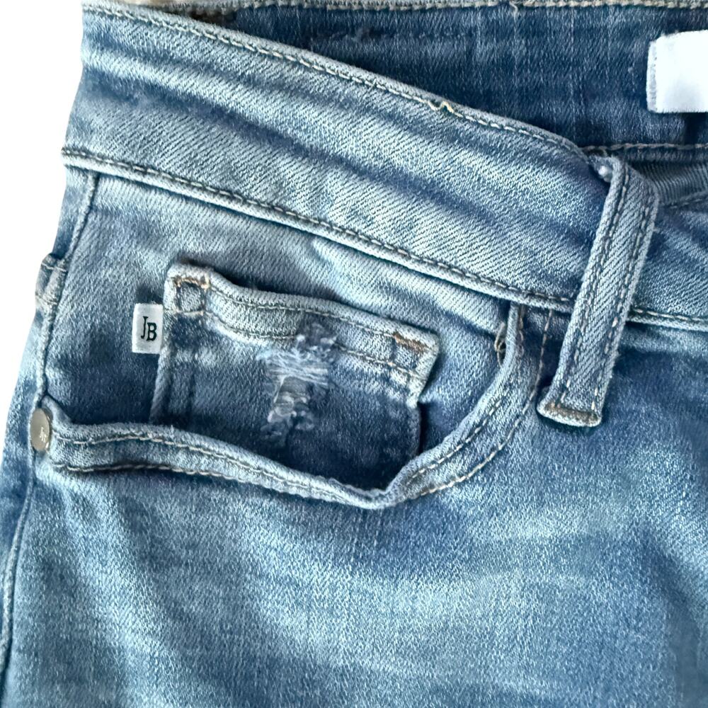 Judy Blue Skinny Jeans Distressed Button Fly Mid Rise Stretch Denim Size 3 - Picture 4 of 16